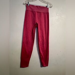 VS PINK Active Size .M  Seamless High Rise Butt Enhancing Cherry Red Leggings.